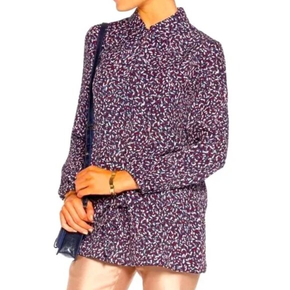 Tory Burch Red/Blue Agate ConfettiTunic, SZ 14 - Picture 1 of 11